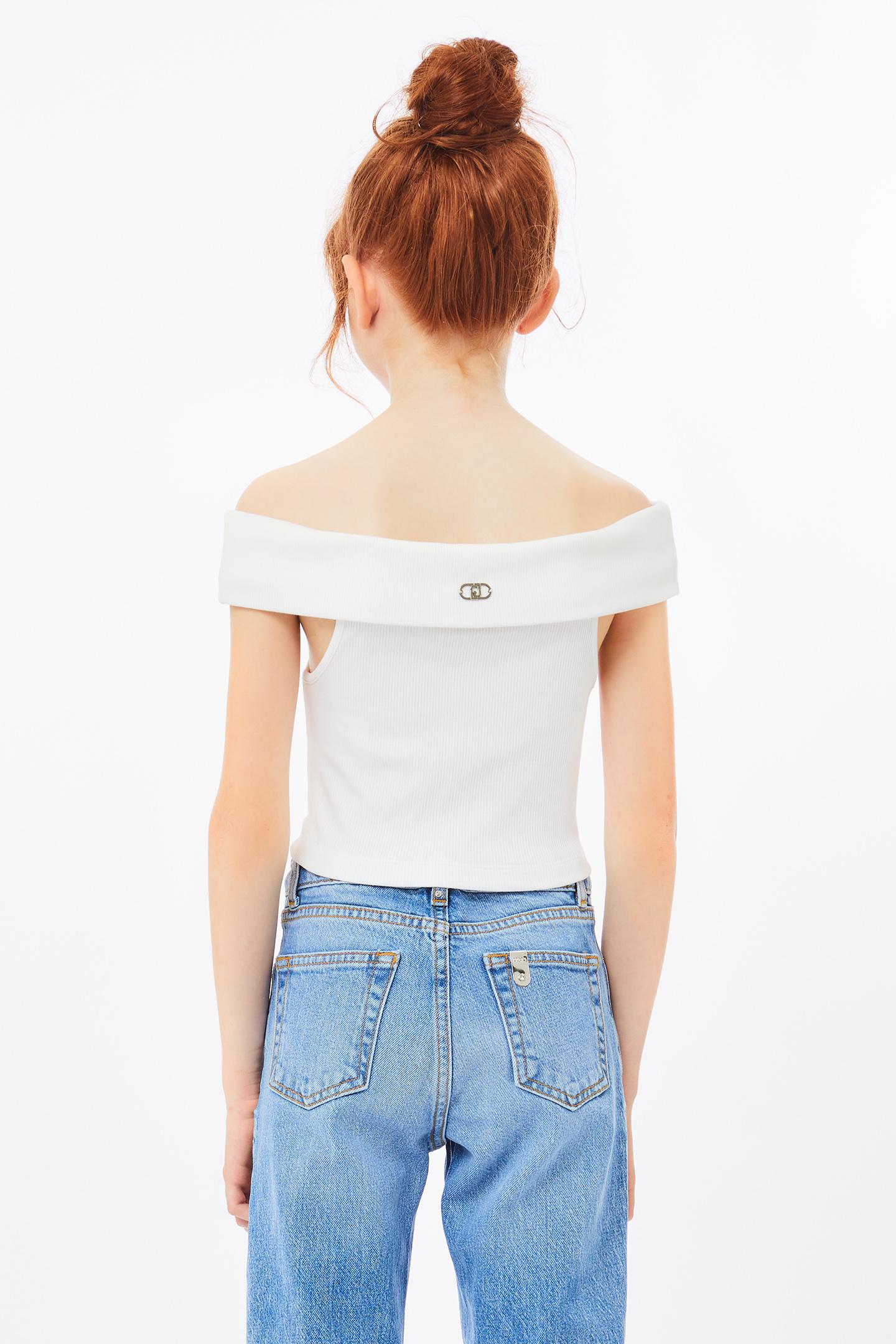 LIU JO TOP CORTO A COSTINE